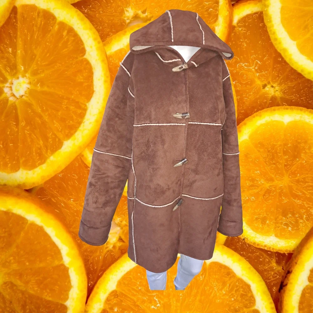 Lauren Ralph Lauren Faux Leather Sherpa Jacket Size Medium‎